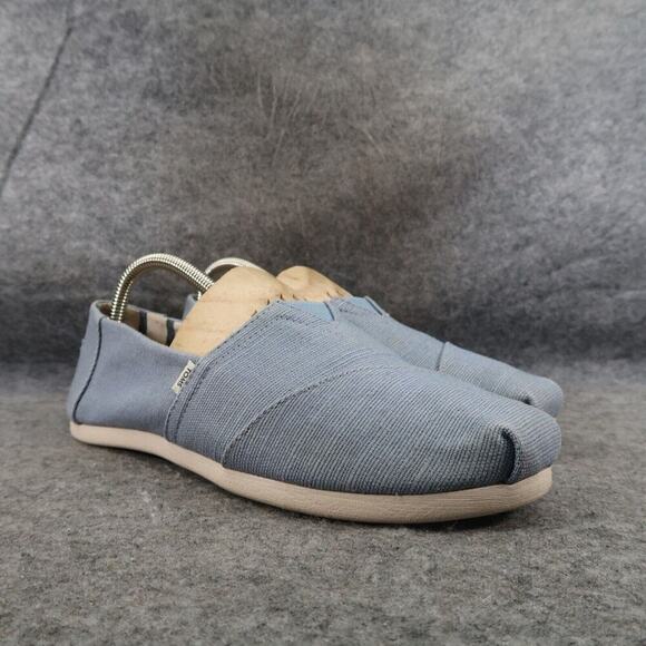 Toms Shoes - Toms Shoes Women 9.5 Flat Loafer Slip On Earthwise Comfort Casual Blue Lifestyle